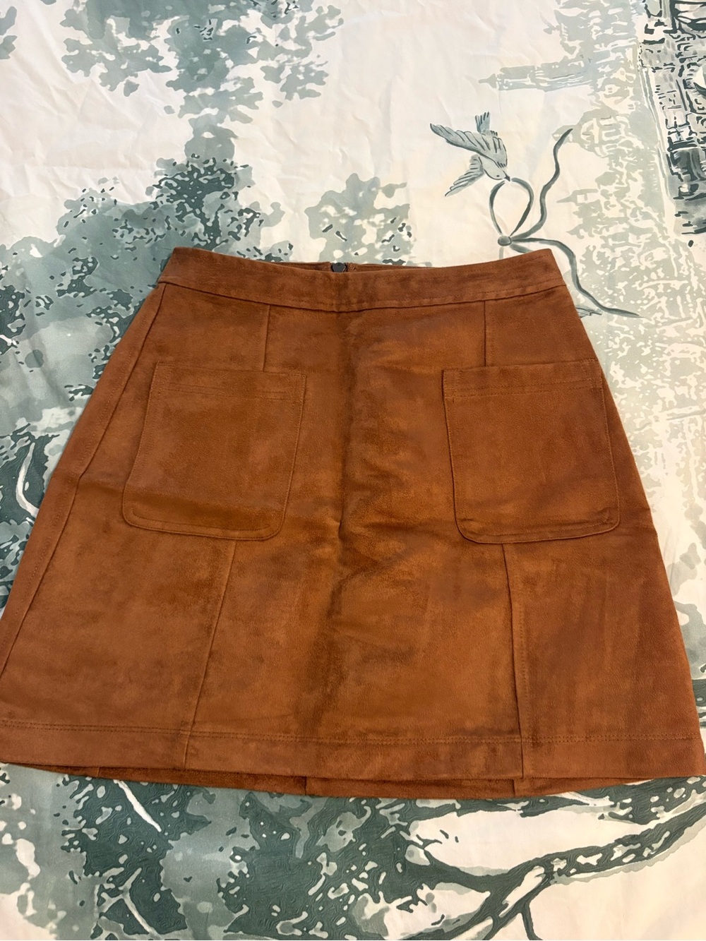 Old Navy Skirt in Warm Brown Suede-Look